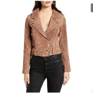 Blank NYC Suede Moto Jacket Size S $448
